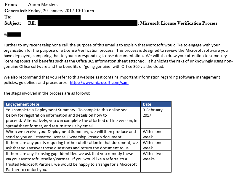 is this microsoft audit