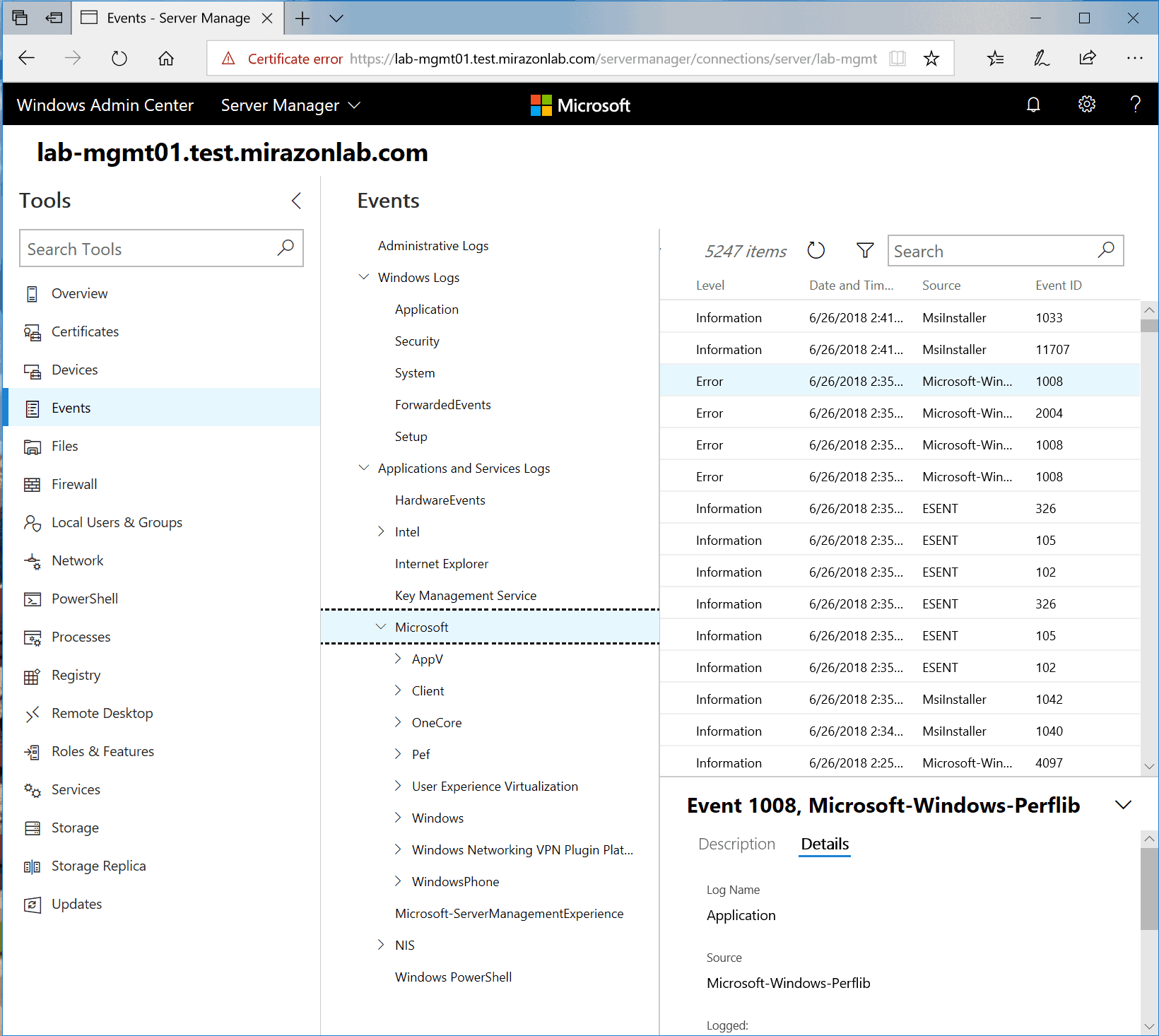 Windows Admin Center Tools Mirazon