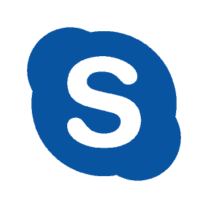 blue skype icon