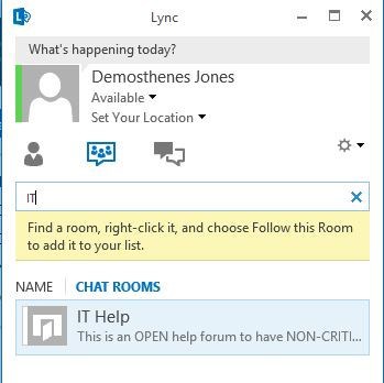 lync persistent chat