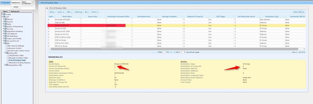 alternative routing with audiocodes sbc