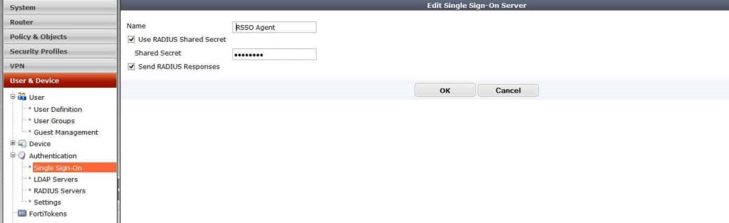 FortiGate Radius SSO