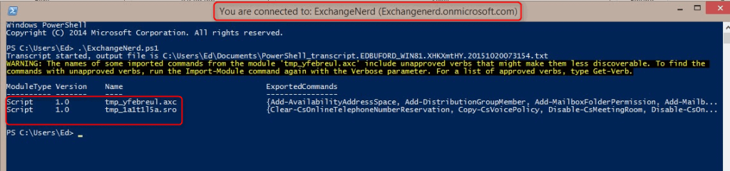 office 365 login in powershell