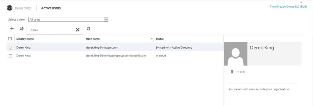 active directory office 365 sync