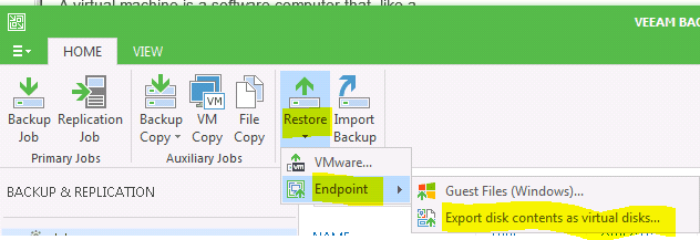 veeam endpoint backup free