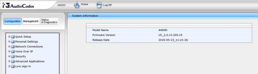 AudioCodes 440HD Paging