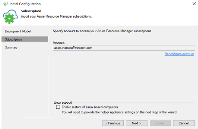 direct restore to microsoft azure