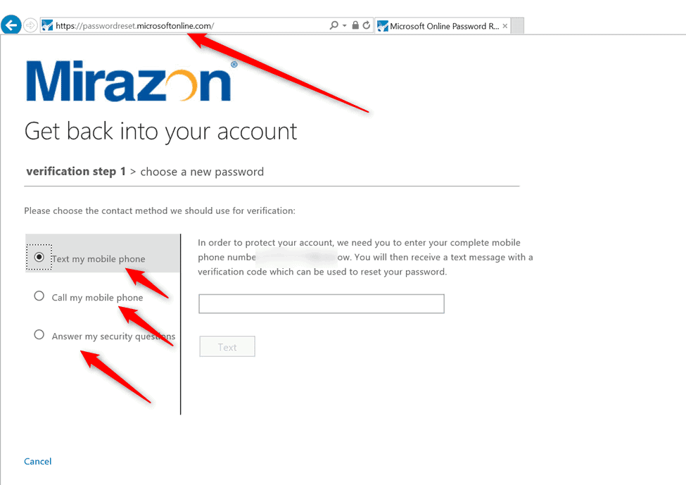 how to enable self password reset office 365