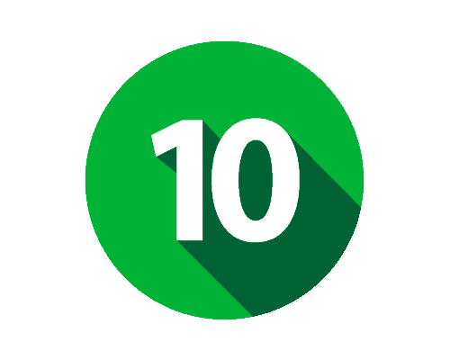 10 in Green Circle