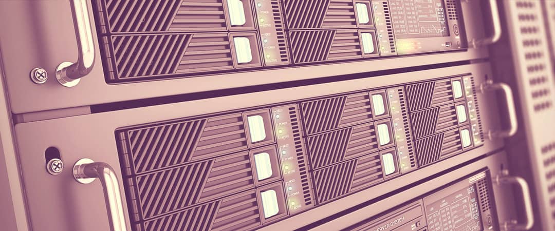 close up of a industrial server