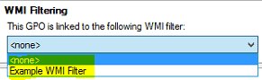 WMI filtering