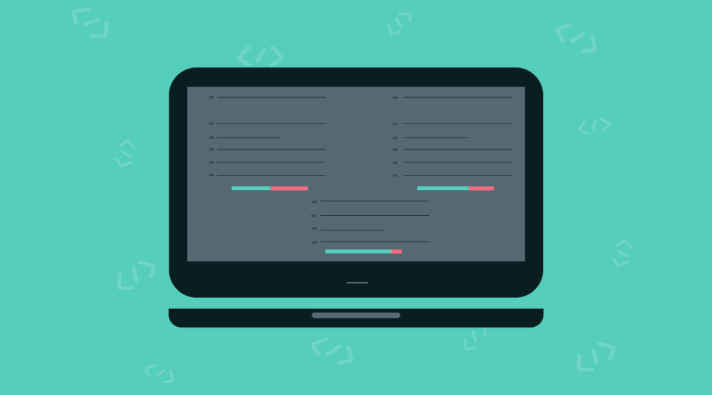 Computer with loading bars on a green background