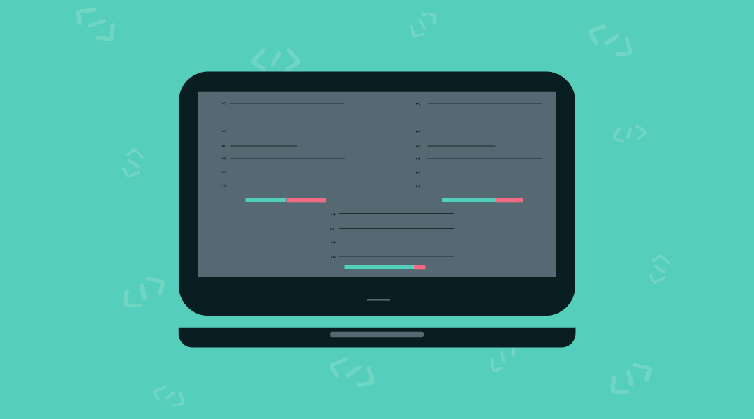 Computer with loading bars on a green background