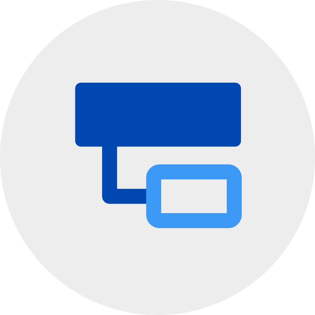 blue task with subtask diagram in a grey circle.