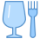 Blue Glass and Fork Icon